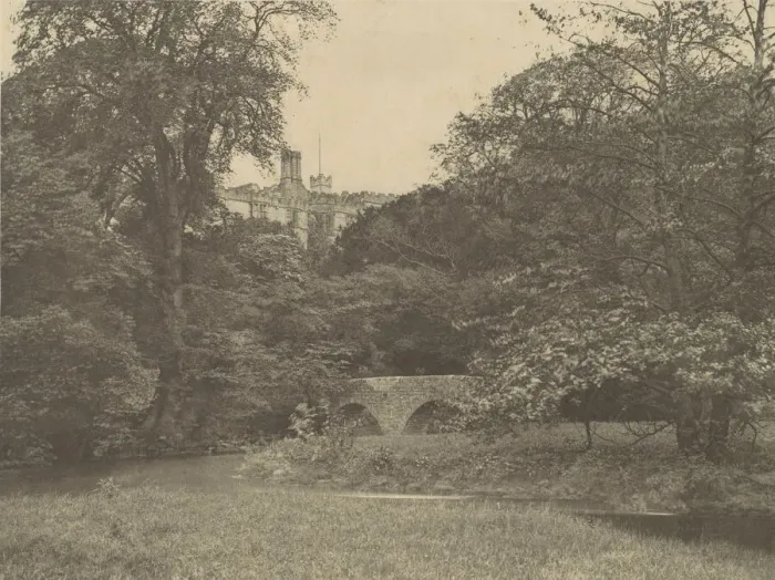 Framed Print : Lady Dorothys Bridge, Haddon Hall, 1888. 1888. Creator: George Bankart Framed Print : Lady Dorothys Bridge, Haddon Hall, 1888. 1888. Creator: George Bankart