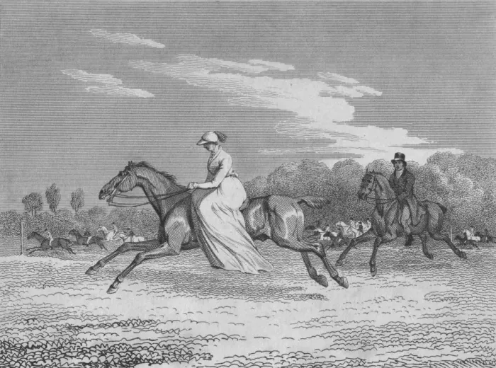 Framed Print : The Lady at Egham Races, c1810. Artist: Richard Barrett Davis Framed Print : The Lady at Egham Races, c1810. Artist: Richard Barrett Davis