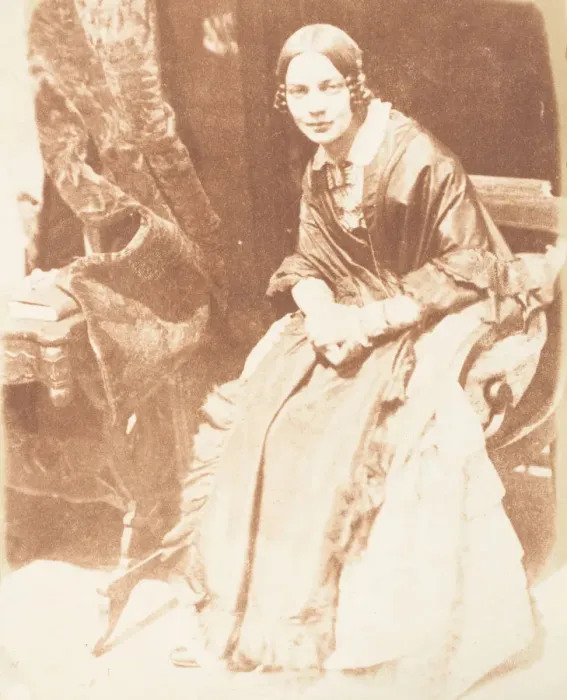 Framed Print : Lady Elizabeth Eastlake [?], 1843-47. Creators: David Octavius Hill, Robert Adamson