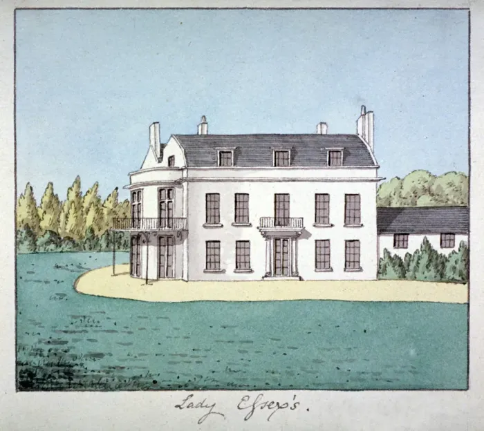 Framed Print : Lady Essexs house, Mile End Road, Stepney, London, c1800 Framed Print : Lady Essexs house, Mile End Road, Stepney, London, c1800