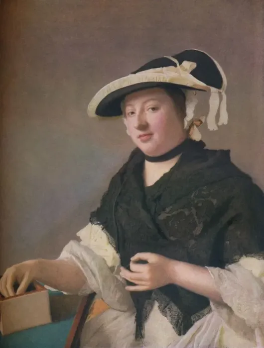 Framed Print : Lady Fawkener, c1760. Artist: Jean-Etienne Liotard Framed Print : Lady Fawkener, c1760. Artist: Jean-Etienne Liotard