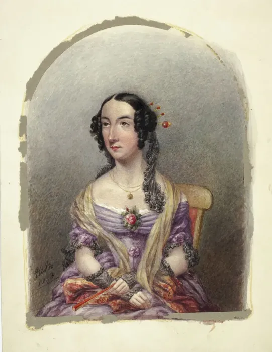 Framed Print : Lady Georgina Murray, 1843. Creator: Elizabeth Murray Framed Print : Lady Georgina Murray, 1843. Creator: Elizabeth Murray