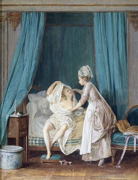 Lady Getting out of Bed, 1776. Creator: Nicolas Lavreince
