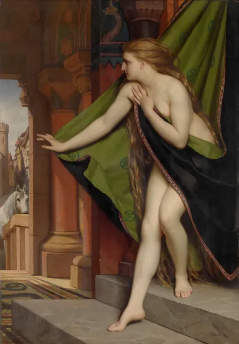 Framed Print : Lady Godiva, 1870. Creator: Joseph Henri Francois Van Lerius Framed Print : Lady Godiva, 1870. Creator: Joseph Henri Francois Van Lerius