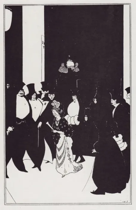 Framed Print : Lady Golds Escort, 1894. Creator: Aubrey Beardsley Framed Print : Lady Golds Escort, 1894. Creator: Aubrey Beardsley