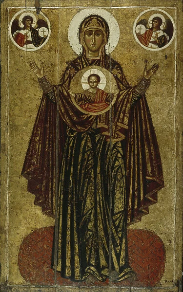 Our Lady of the Great Panagia (Orante), Early 13th cen Artist: Russian icon
