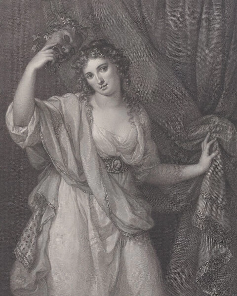 Lady Hamilton as the Comic Muse, Thalia, 1791. Creator: Raphael Morghen