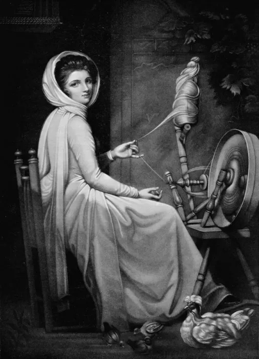 Framed Print : Lady Hamilton as The Spinstress, c1782, (1912). Artist: George Romney Framed Print : Lady Hamilton as The Spinstress, c1782, (1912). Artist: George Romney