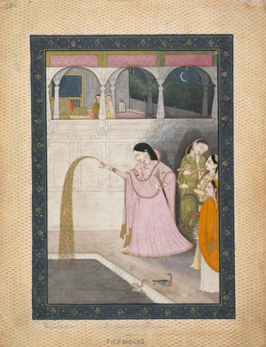 Framed Print : Lady Holding a Sparkler, ca. 1800. Creator: Unknown Framed Print : Lady Holding a Sparkler, ca. 1800. Creator: Unknown