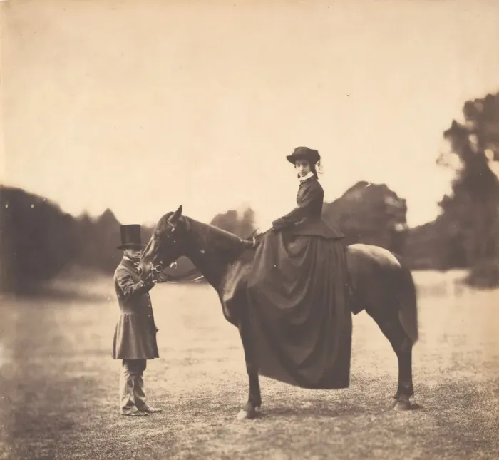 Framed Print : Lady on Horseback, 1850s. Creator: Roger Fenton Framed Print : Lady on Horseback, 1850s. Creator: Roger Fenton