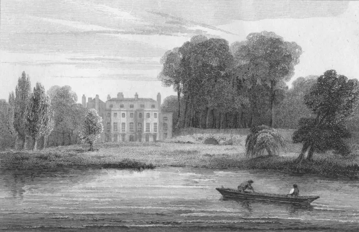 Framed Print : Lady Howes Villa, 1809. Artist: William Bernard Cooke Framed Print : Lady Howes Villa, 1809. Artist: William Bernard Cooke