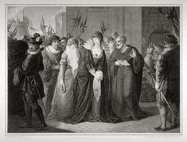 Lady Jane Grey being led to her execution at the Tower of London, 1554 (1797). Artist