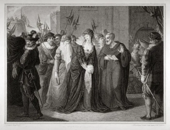 Framed Print : Lady Jane Grey being led to her execution at the Tower of London, 1554 (1797). Artist Framed Print : Lady Jane Grey being led to her execution at the Tower of London, 1554 (1797). Artist