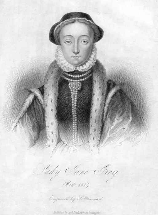 Framed Print : Lady Jane Grey, Queen of England. Artist: Freeman Framed Print : Lady Jane Grey, Queen of England. Artist: Freeman