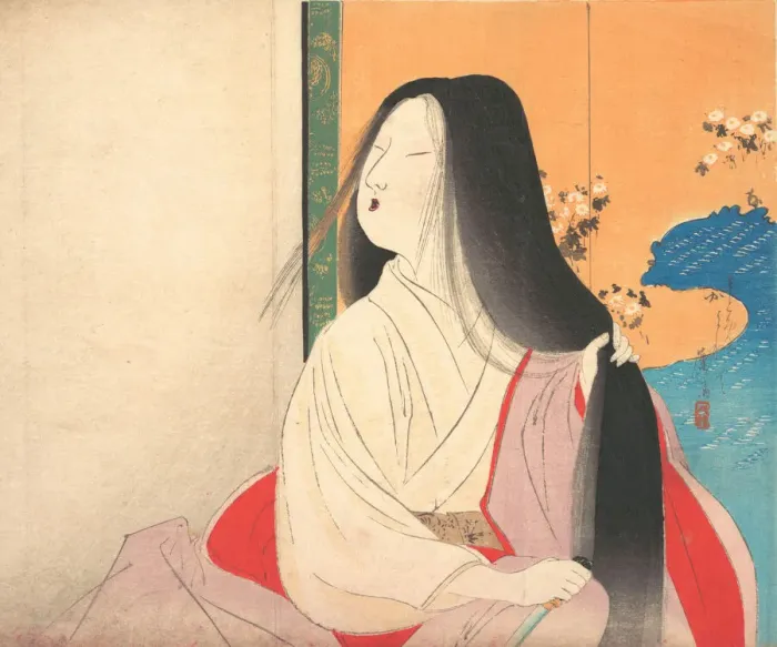 Framed Print : Lady Kesa from kuchie (frontispiece) of a novel, ca. 1906. Creator: Tomioka Eisen Framed Print : Lady Kesa from kuchie (frontispiece) of a novel, ca. 1906. Creator: Tomioka Eisen