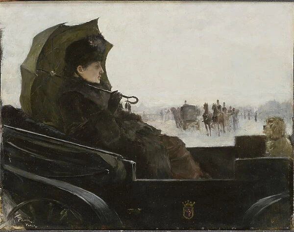 Lady in a landau carriage, Paris, 1882-1883