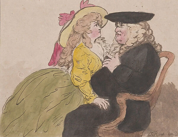 Lady on a Lawyers Knee—Romance, February 8, 1787. Creator: William Henry Wood