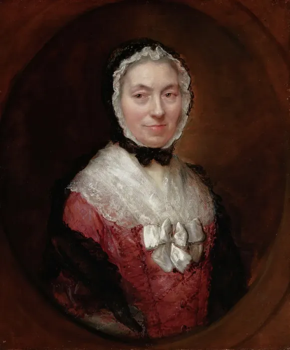 Framed Print : Lady in a Mob Cap, about 1763. Creator: Thomas Gainsborough Framed Print : Lady in a Mob Cap, about 1763. Creator: Thomas Gainsborough