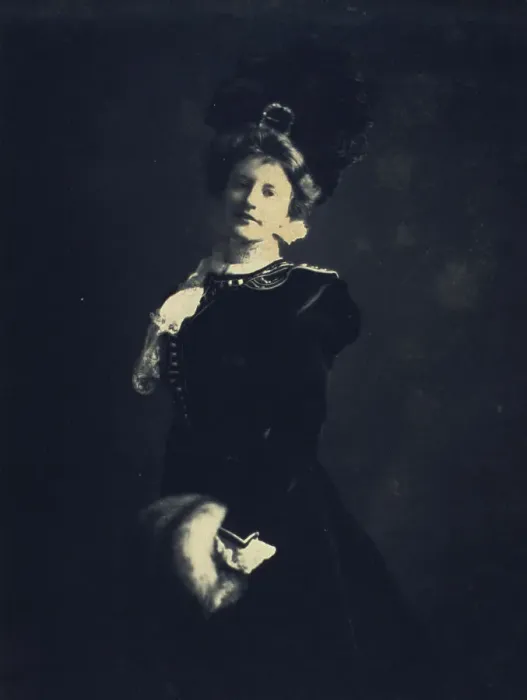 Framed Print : Lady with muff, c1900. Creator: Mathilde Weil Framed Print : Lady with muff, c1900. Creator: Mathilde Weil