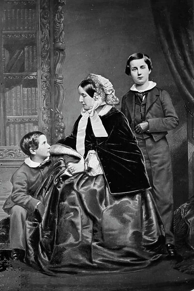 Lady Napier and her sons, between 1855 and 1865. Creator: Unknown