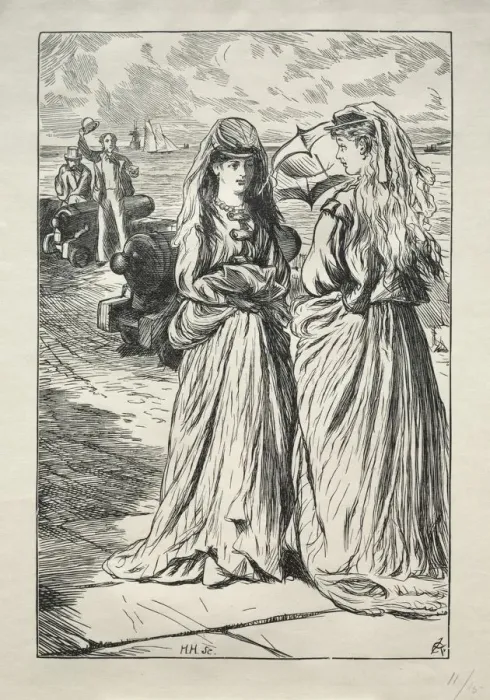 Framed Print : Lady Nelly - the Flirt, 1865. Creator: Charles Samuel Keene (British, 1823-1891) Framed Print : Lady Nelly - the Flirt, 1865. Creator: Charles Samuel Keene (British, 1823-1891)