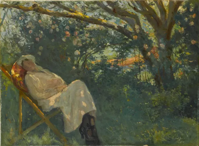 Framed Print : Lady in Pink on a Chaise Longue. Artist: Guran, Nazmi Ziya (1881-1937) Framed Print : Lady in Pink on a Chaise Longue. Artist: Guran, Nazmi Ziya (1881-1937)