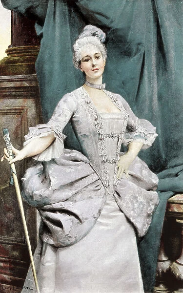 A lady of rank of the time of Louis XV, 1889