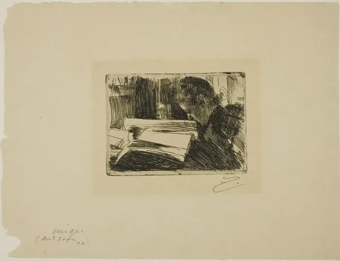 Framed Print : Lady Reading (Mrs. Zorn), 1890. Creator: Anders Leonard Zorn Framed Print : Lady Reading (Mrs. Zorn), 1890. Creator: Anders Leonard Zorn