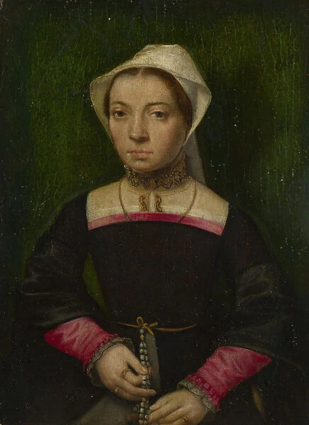 A Lady with a Rosary, c. 1550. Artist: Hemessen, Catharina, van (1527  /  28-after 1580)