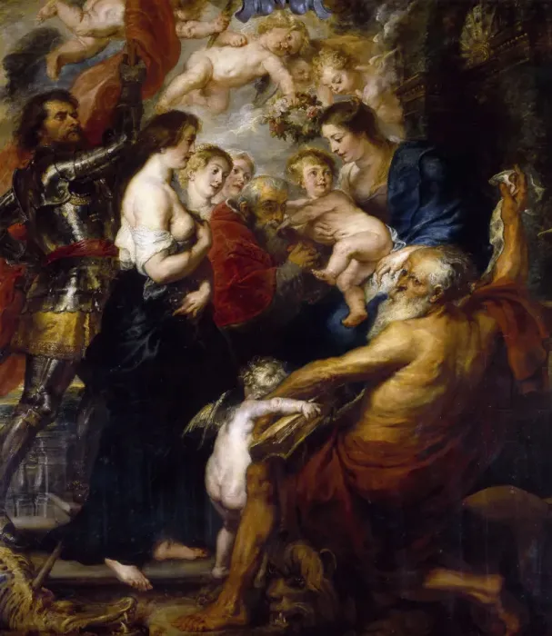 Framed Print : Our Lady with the Saints, 1634. Creator: Rubens, Pieter Paul (1577-1640) Framed Print : Our Lady with the Saints, 1634. Creator: Rubens, Pieter Paul (1577-1640)