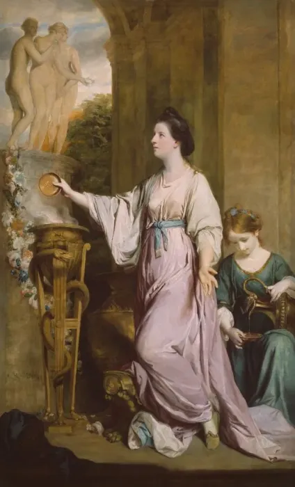 Framed Print : Lady Sarah Bunbury Sacrificing to the Graces, 1763-65. Creator: Sir Joshua Reynolds