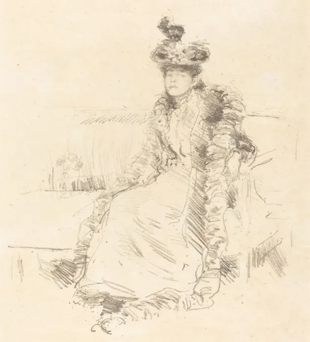 Framed Print : A Lady Seated, 1893. Creator: James Abbott McNeill Whistler Framed Print : A Lady Seated, 1893. Creator: James Abbott McNeill Whistler