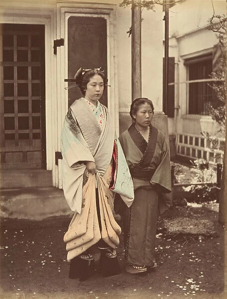 Lady & Servant, 1870s. Creator: Unknown