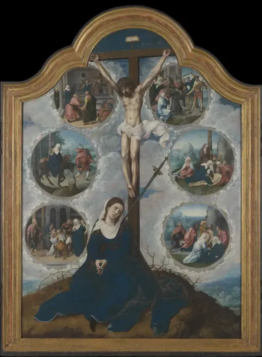 Framed Print : Our Lady of the Seven Sorrows, ca 1525-1528. Creator: Orley, Bernaert, van (1488-1541) Framed Print : Our Lady of the Seven Sorrows, ca 1525-1528. Creator: Orley, Bernaert, van (1488-1541)
