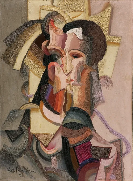 Framed Print : Lady with Straw Hat, 1922. Creator: Prochazka, Antonin (1882-1945) Framed Print : Lady with Straw Hat, 1922. Creator: Prochazka, Antonin (1882-1945)