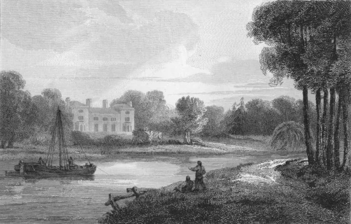Framed Print : Lady Sullivans Villa, 1809. Artist: William Bernard Cooke Framed Print : Lady Sullivans Villa, 1809. Artist: William Bernard Cooke