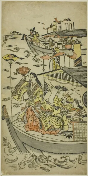 Framed Print : Lady Tamamushi raising a fan target, c. 1681  /  98. Creator: Sugimura Jihei