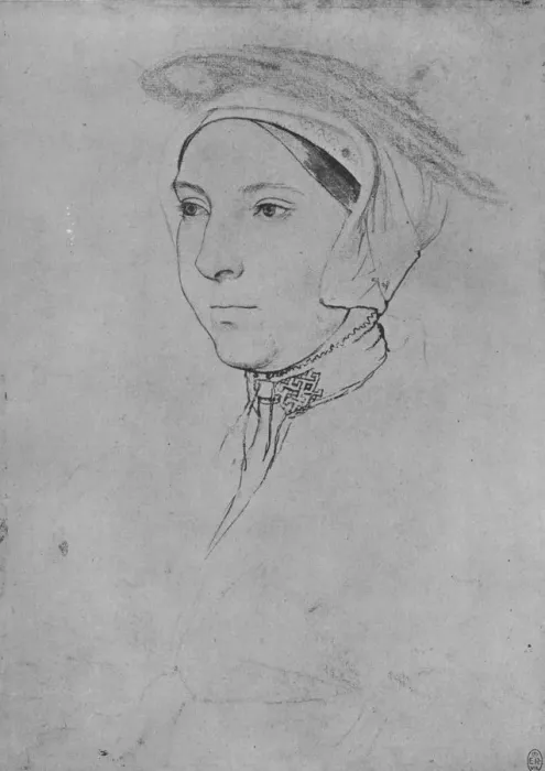 Framed Print : A Lady: Unknown, c1532-1543 (1945). Artists: Hans Holbein the Younger, Unknown Framed Print : A Lady: Unknown, c1532-1543 (1945). Artists: Hans Holbein the Younger, Unknown