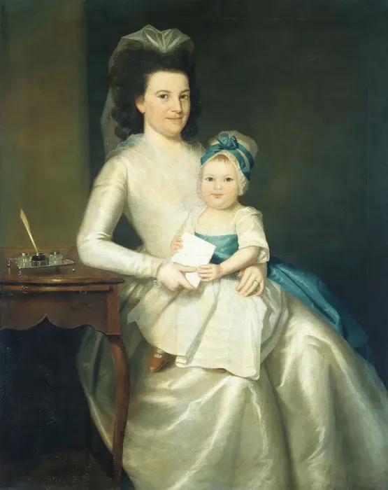 Framed Print : Lady Williams and Child, 1783. Creator: Ralph Earl Framed Print : Lady Williams and Child, 1783. Creator: Ralph Earl