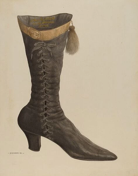 Ladys Boot, 1941. Creator: Dorothy Dwin