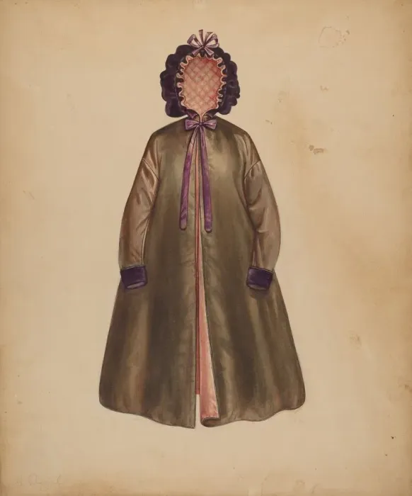 Framed Print : Ladys Pelisse, c. 1937. Creator: Jean Peszel Framed Print : Ladys Pelisse, c. 1937. Creator: Jean Peszel