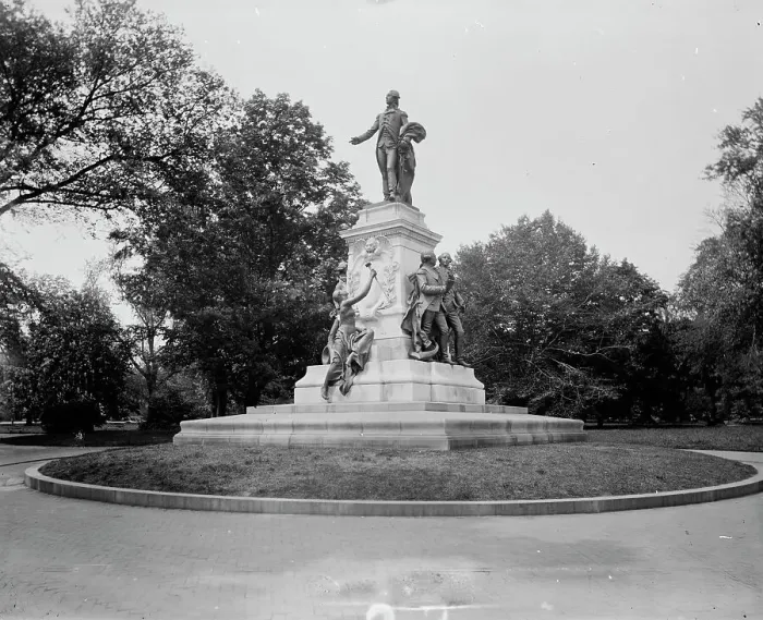 Framed Print : Lafayette monument, between 1880 and 1897. Creator: William H. Jackson Framed Print : Lafayette monument, between 1880 and 1897. Creator: William H. Jackson