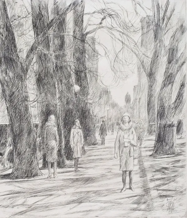 Framed Print : Lafayette Square, Washington, 1926. Creator: Frederick Childe Hassam Framed Print : Lafayette Square, Washington, 1926. Creator: Frederick Childe Hassam
