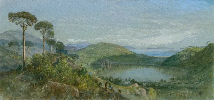 Framed Print : Lago Avernus, ca. 1867-70. Creator: William Trost Richards Framed Print : Lago Avernus, ca. 1867-70. Creator: William Trost Richards