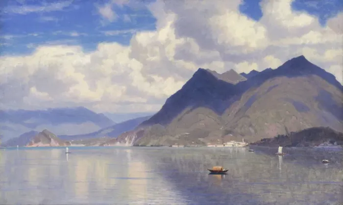 Framed Print : Lago Maggiore, ca. 1867. Creator: William Stanley Haseltine Framed Print : Lago Maggiore, ca. 1867. Creator: William Stanley Haseltine