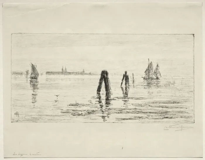 Framed Print : Lagoon, Morning. Creator: Charles Nicolas Storm van s-Gravesande (Dutch, 1841-1924) Framed Print : Lagoon, Morning. Creator: Charles Nicolas Storm van s-Gravesande (Dutch, 1841-1924)