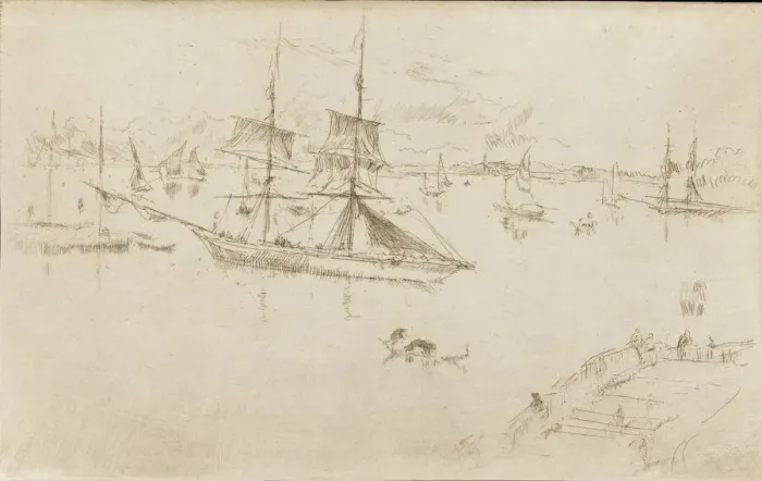 Framed Print : Lagoon-Noon, 1879-1880. Creator: James Abbott McNeill Whistler Framed Print : Lagoon-Noon, 1879-1880. Creator: James Abbott McNeill Whistler