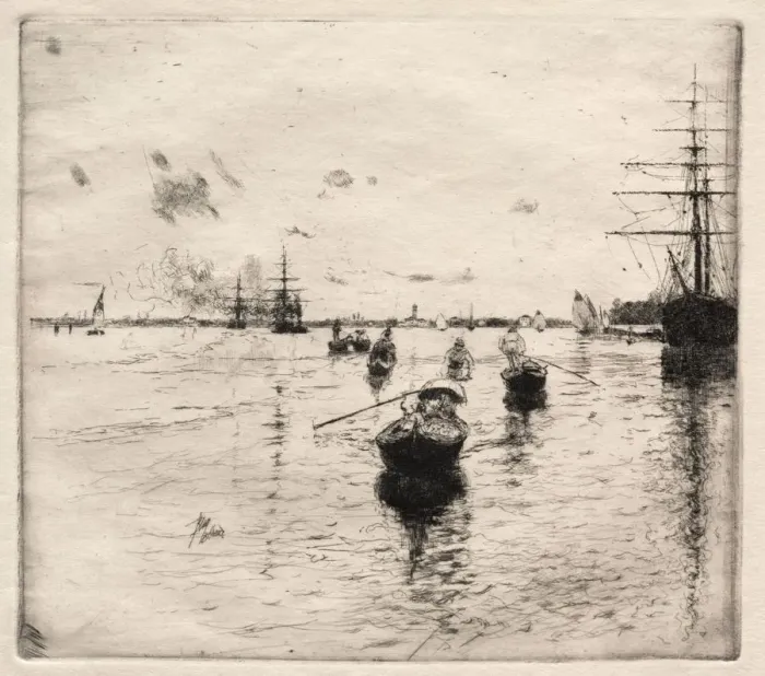 Framed Print : Lagoon with Steamers and Gondolas, 1885. Creator: Robert Frederick Blum (American, 1857-1903) Framed Print : Lagoon with Steamers and Gondolas, 1885. Creator: Robert Frederick Blum (American, 1857-1903)