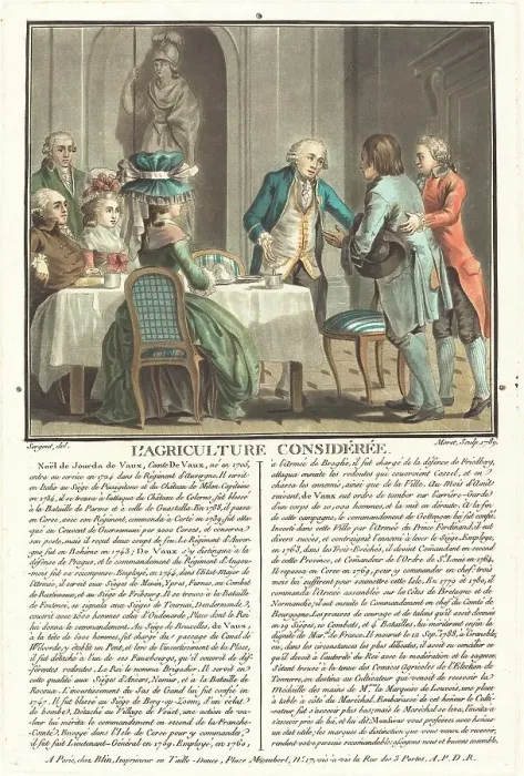 Framed Print : L'agriculture consideree, le Comte de Veaux, 1789. Creator: Jean Baptiste Morret Framed Print : L'agriculture consideree, le Comte de Veaux, 1789. Creator: Jean Baptiste Morret