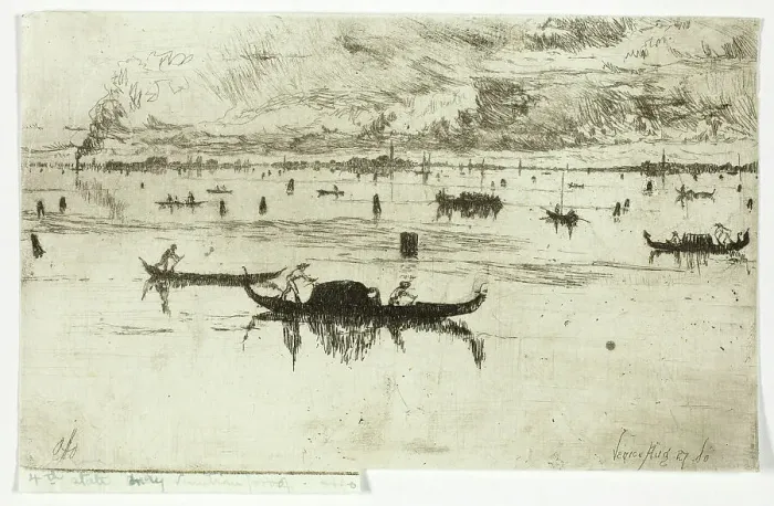 Framed Print : Laguna Veneta, 1880. Creator: Otto Henry Bacher Framed Print : Laguna Veneta, 1880. Creator: Otto Henry Bacher